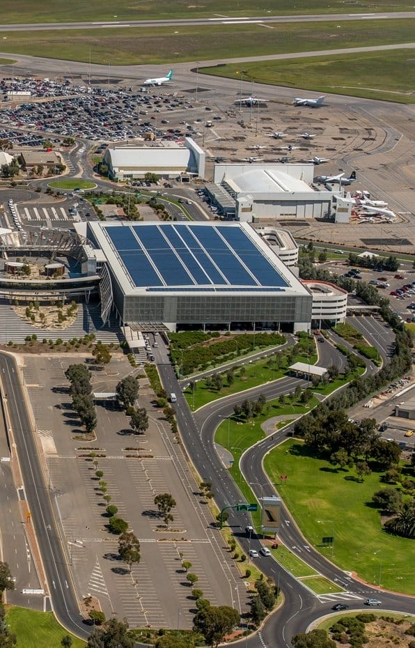 Clenergy-Rooftop-PV-ezRack-SolarRoof-1.2MW-Solar-Project-at-Adelaide-Airport-–-Australia