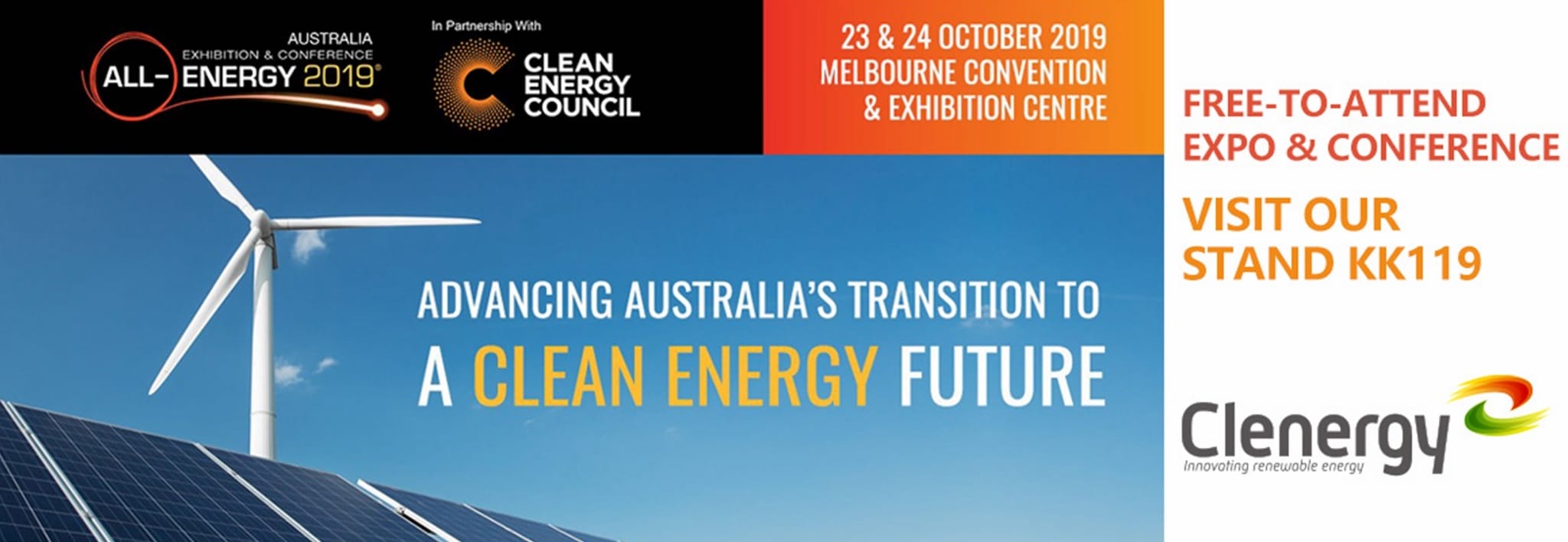 Clenergy at All-Energy Australia 2019 Invitation Letter